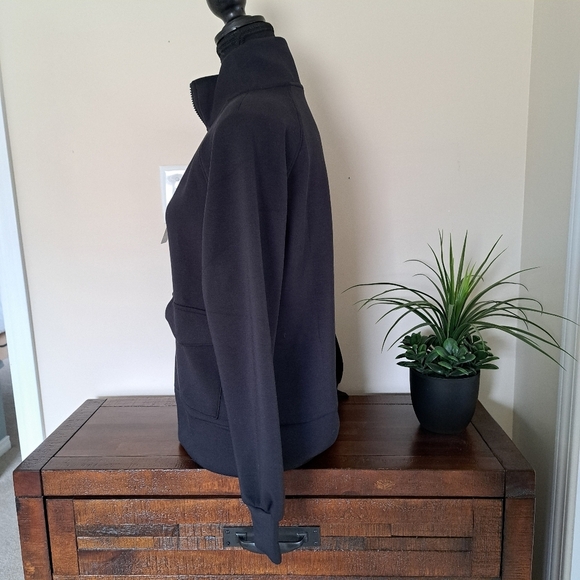 New! Mondetta Full Zip Active Jacket Women's XS Black Luxe Casual Top - Picture 9 of 14